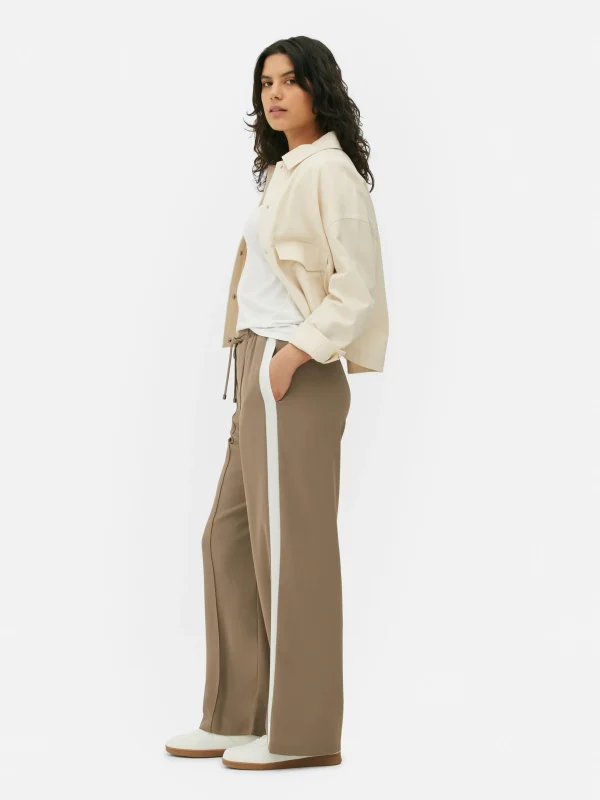 Primark Side Stripe Joggers Stone Best Sale