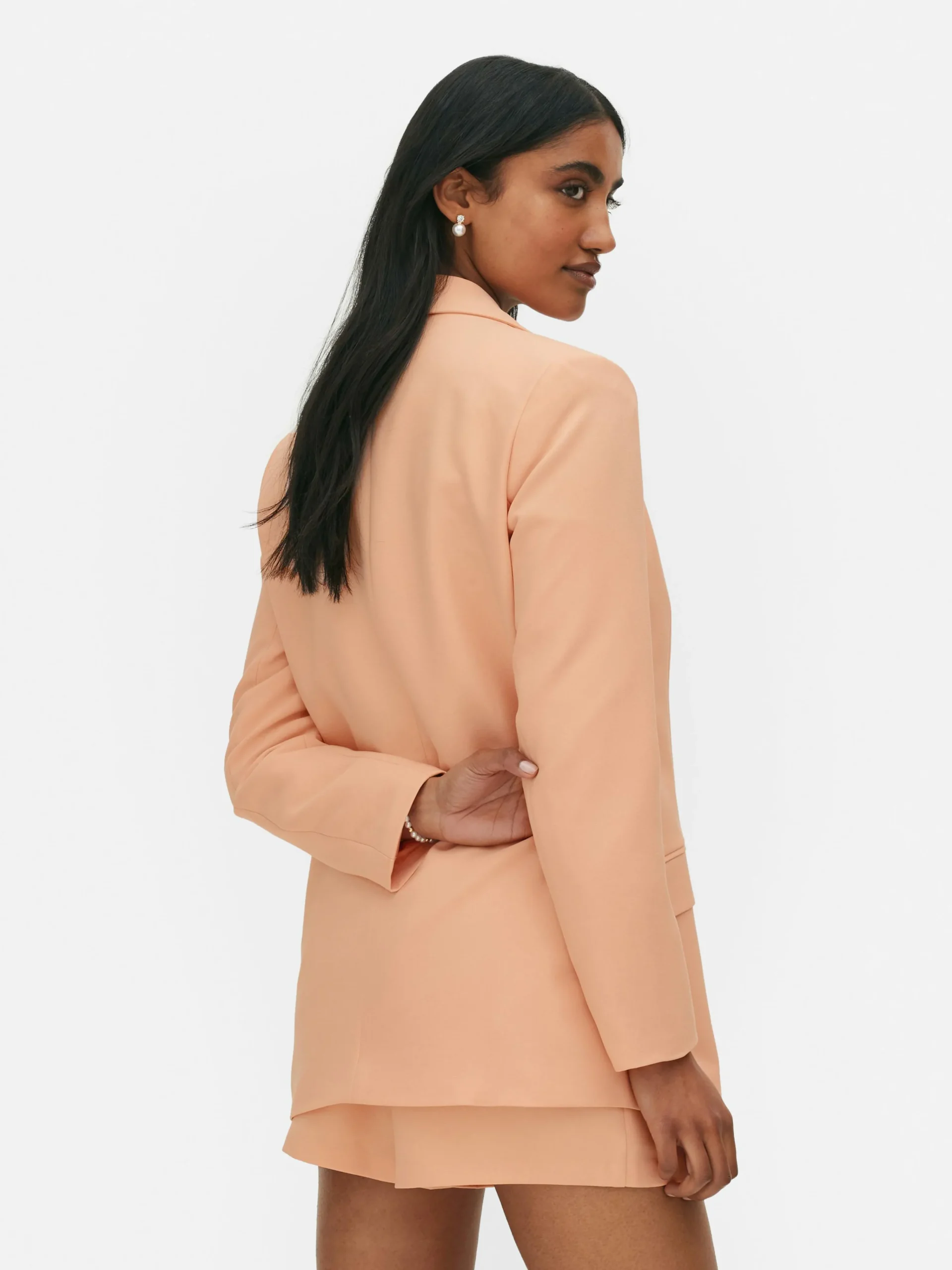 Primark Single-Breasted Blazer Peach Discount