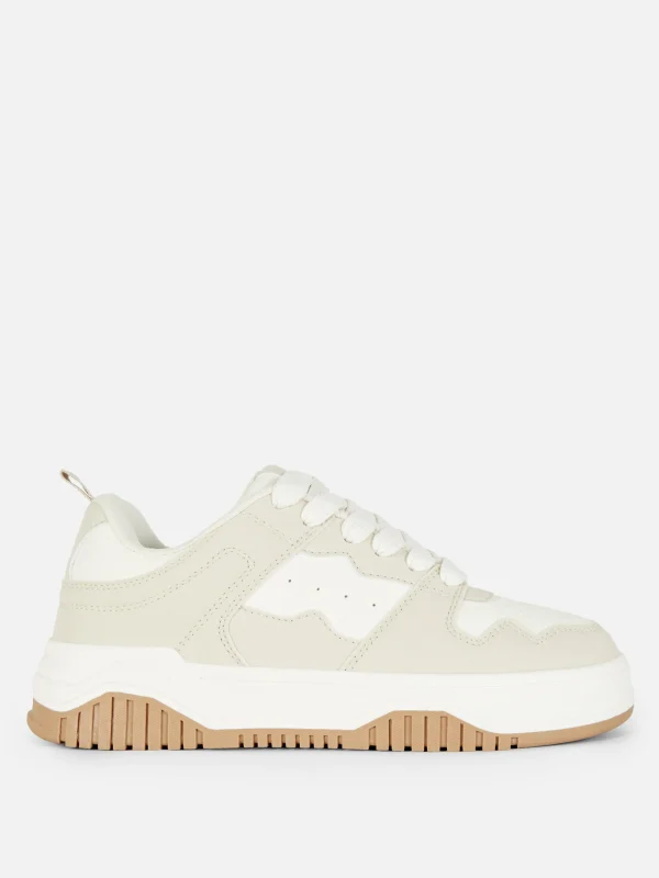 Primark Skater Low Tops Natural Clearance