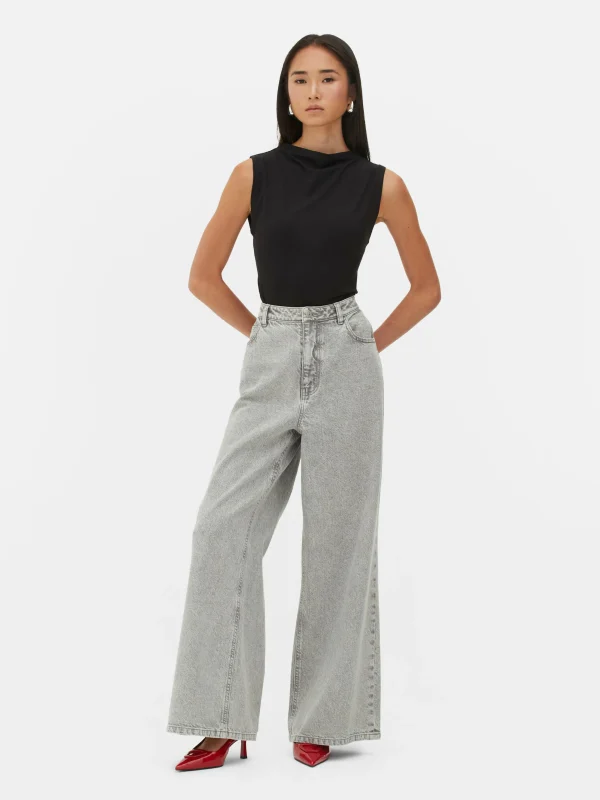 Primark Sleeveless High Neck Bodysuit Black Best Sale