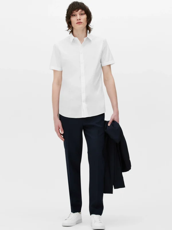 Primark Slim Fit Short Sleeve Shirt White Store