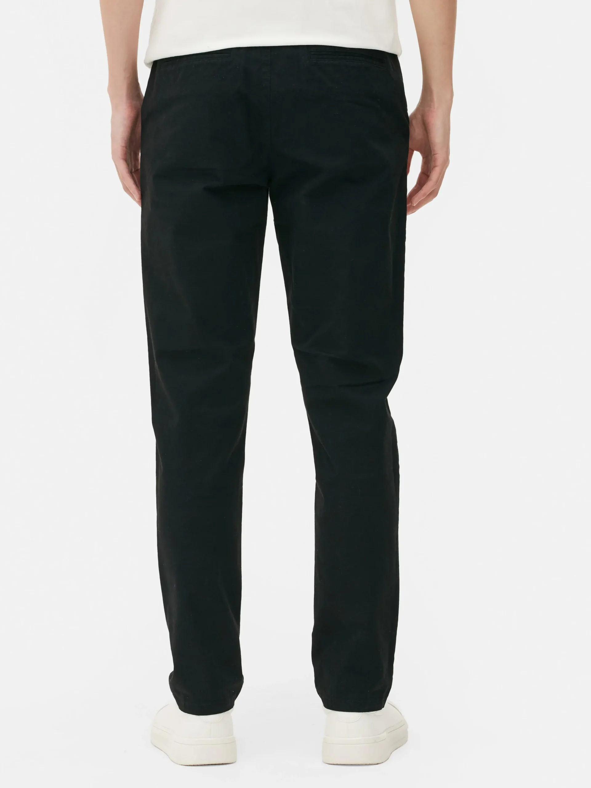 Primark Slim Fit Stretch Chinos Black Flash Sale
