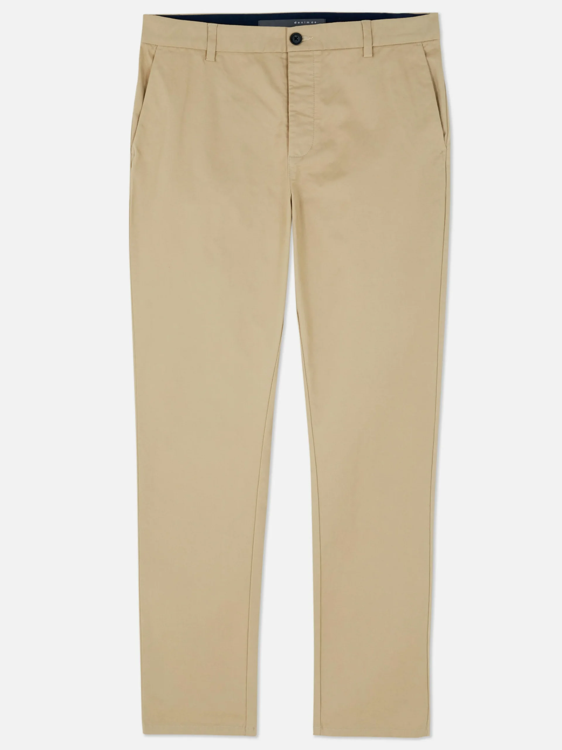 Primark Slim Fit Stretch Chinos Stone Cheap
