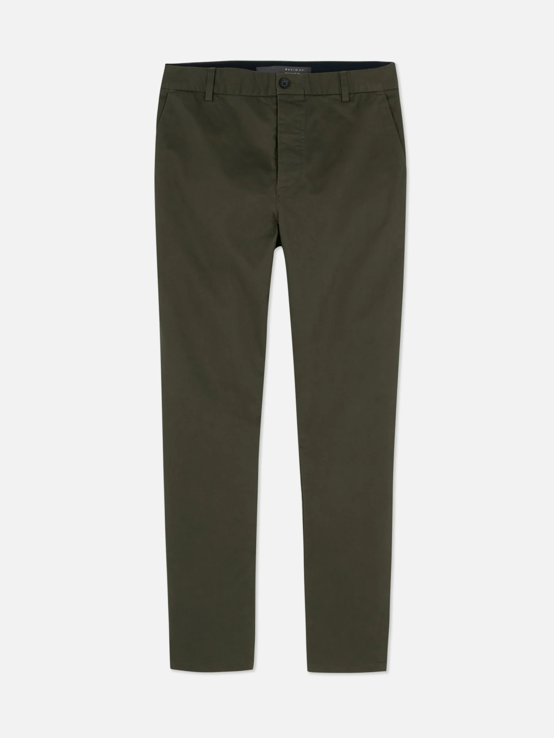 Primark Slim Fit Stretch Chinos Dark Green Hot