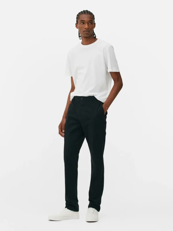 Primark Slim Stretch Chinos Black Outlet