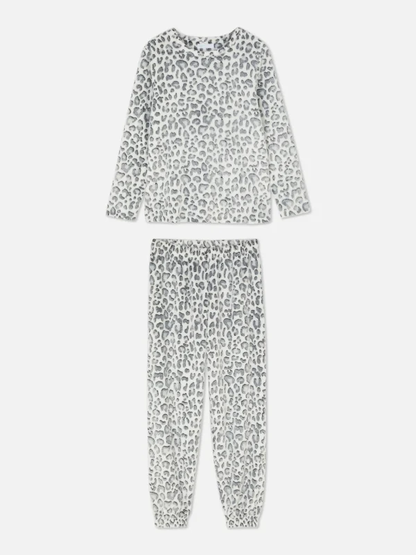 Primark Soft Fleece Pajamas Gray Heather Outlet