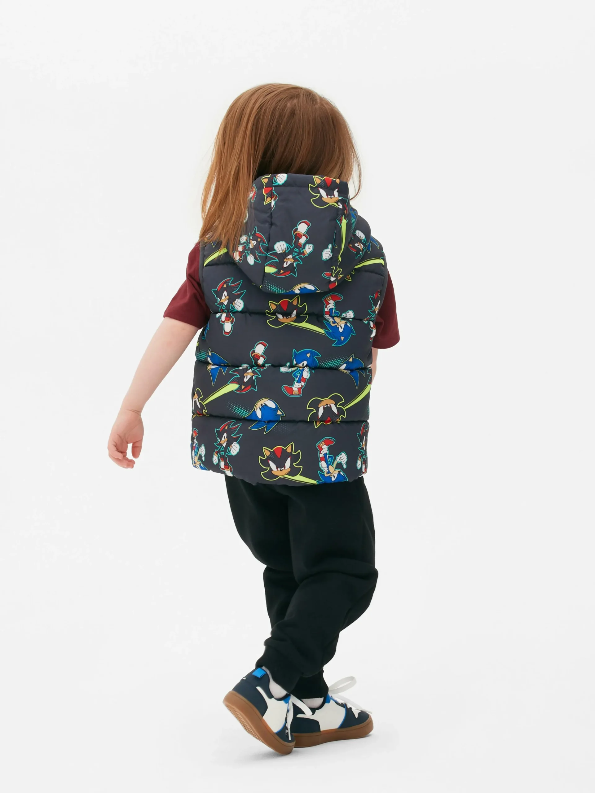 Primark Sonic The Hedgehog Sonic And Shadow Puffer Vest Charcoal Best Sale
