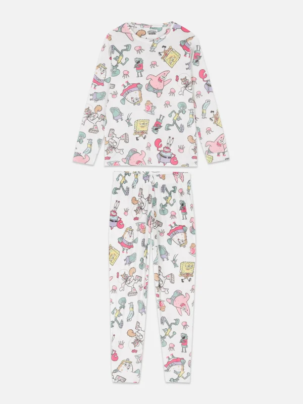 Primark SpongeBob SquarePants Long Sleeve Pajamas Multi Store