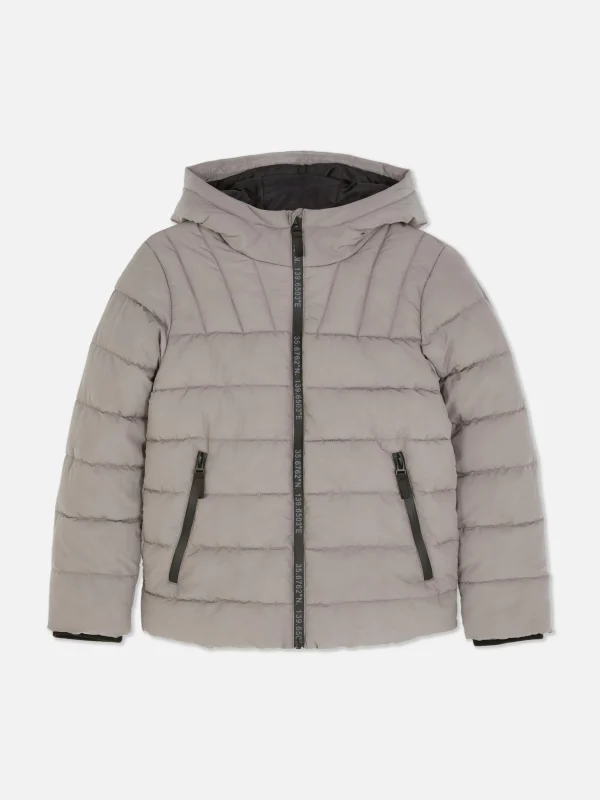Primark Sporty Padded Jacket Silver Outlet