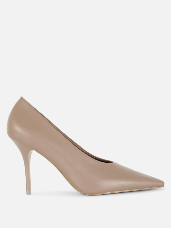 Primark Stiletto Court Heels Taupe Shop