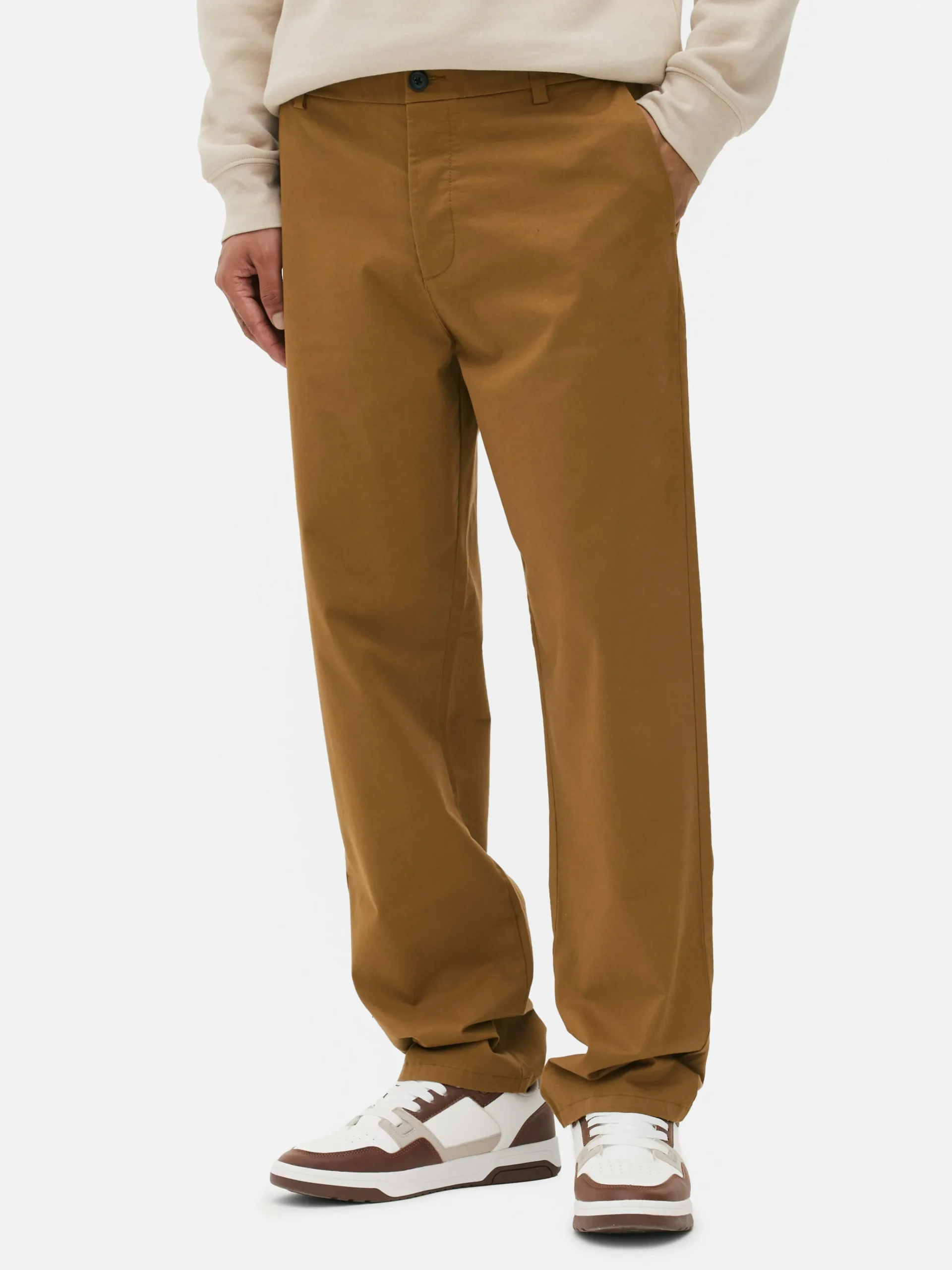 Primark Straight Fit Chinos Tobacco Discount
