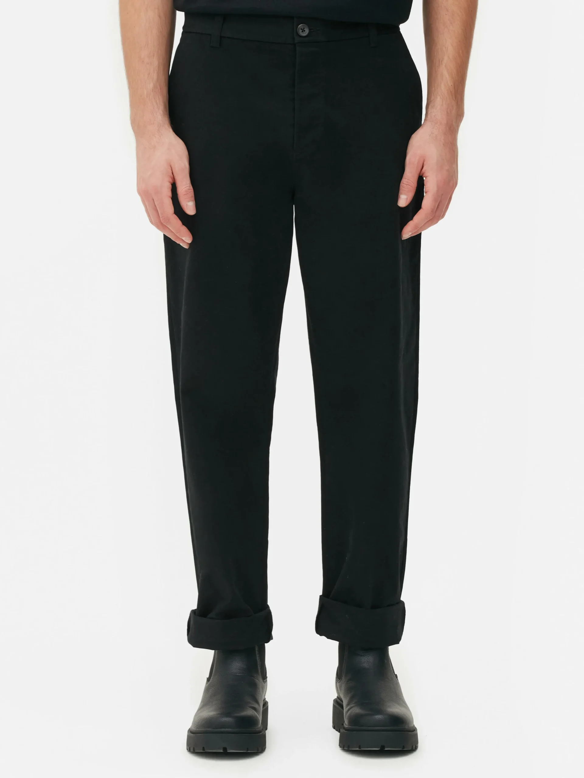 Primark Straight Fit Chinos Black Shop
