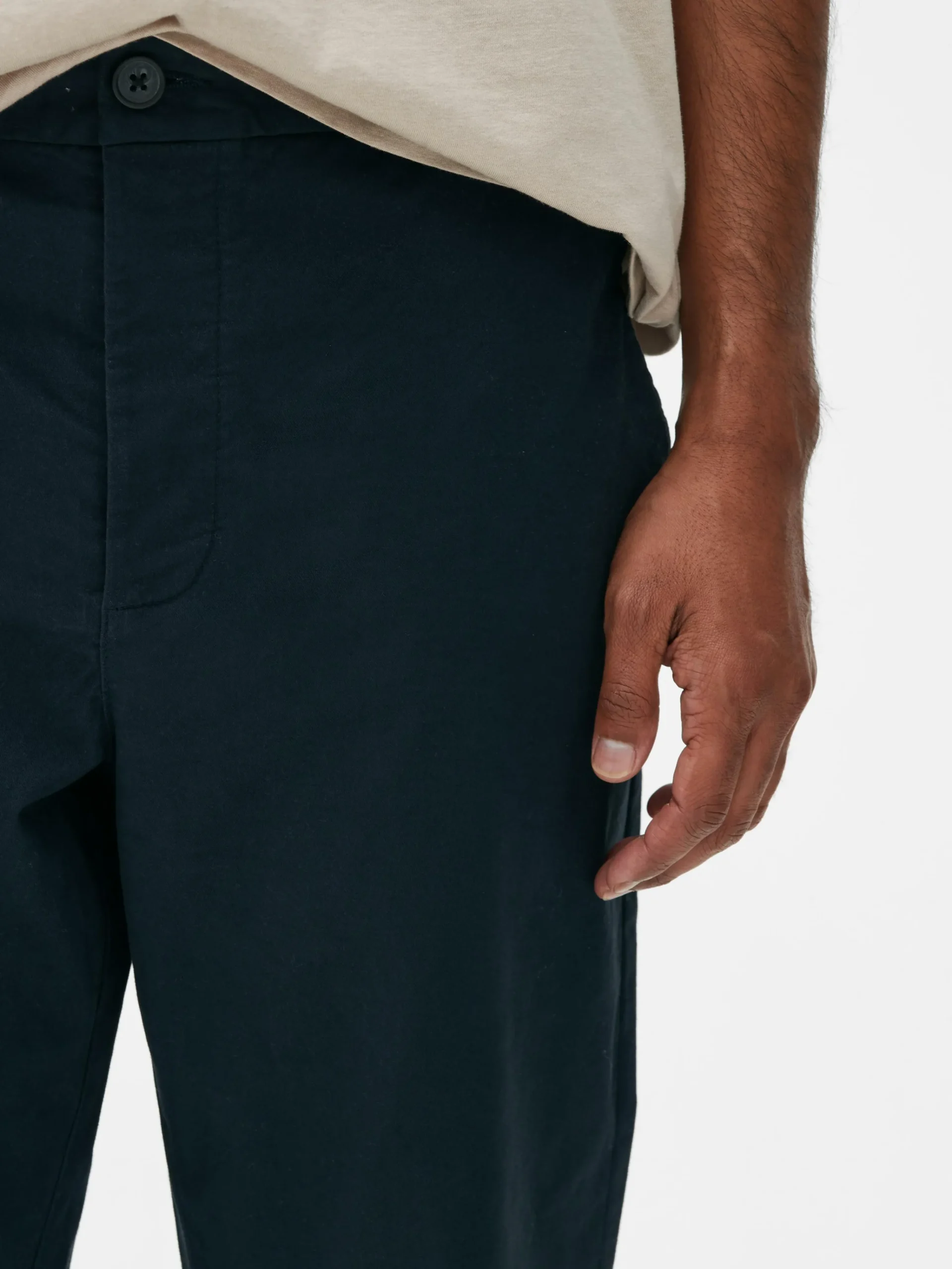 Primark Straight Fit Chinos Navy Cheap