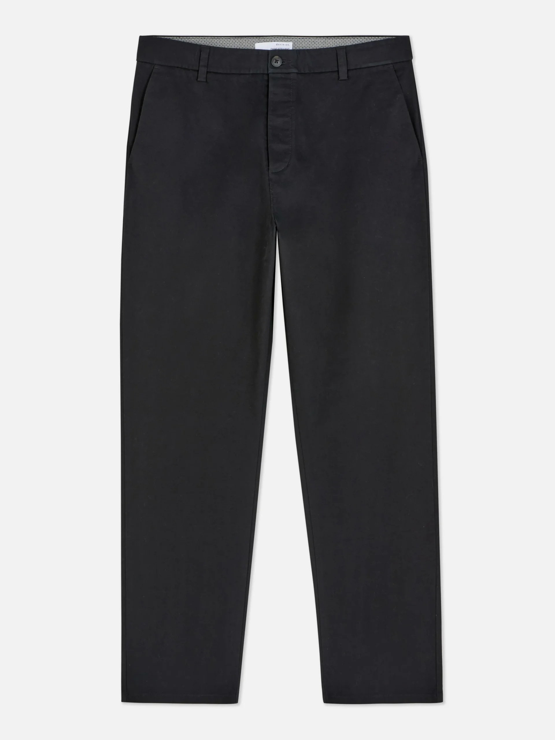Primark Straight Fit Chinos Black Shop