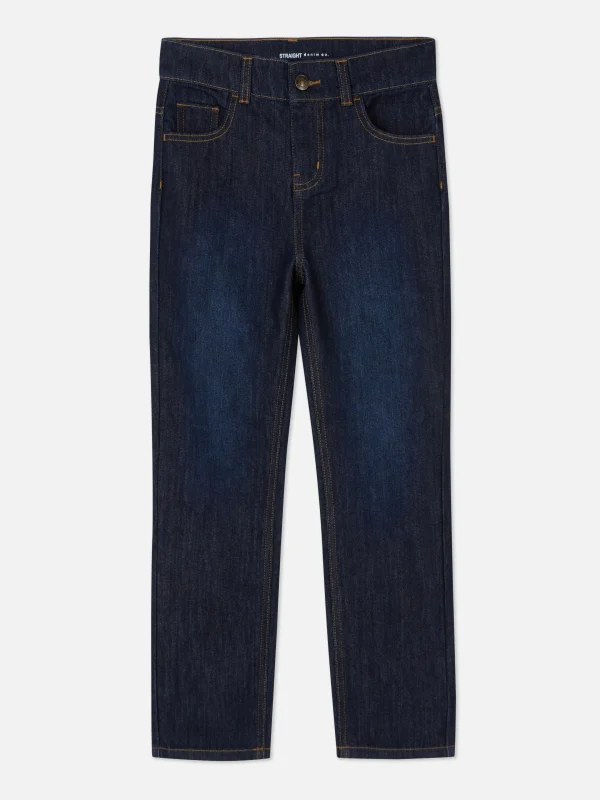 Primark Straight Leg Jeans Dark Blue Discount