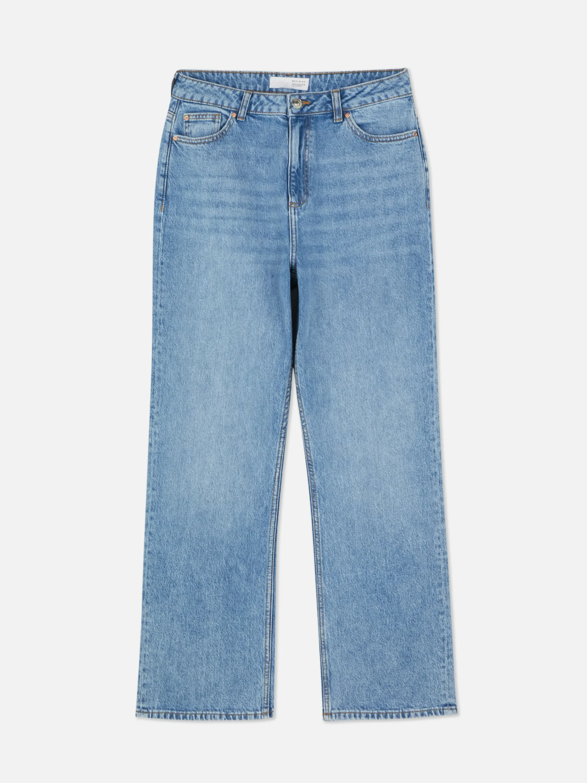 Primark Straight Leg Jeans Mid Blue Flash Sale
