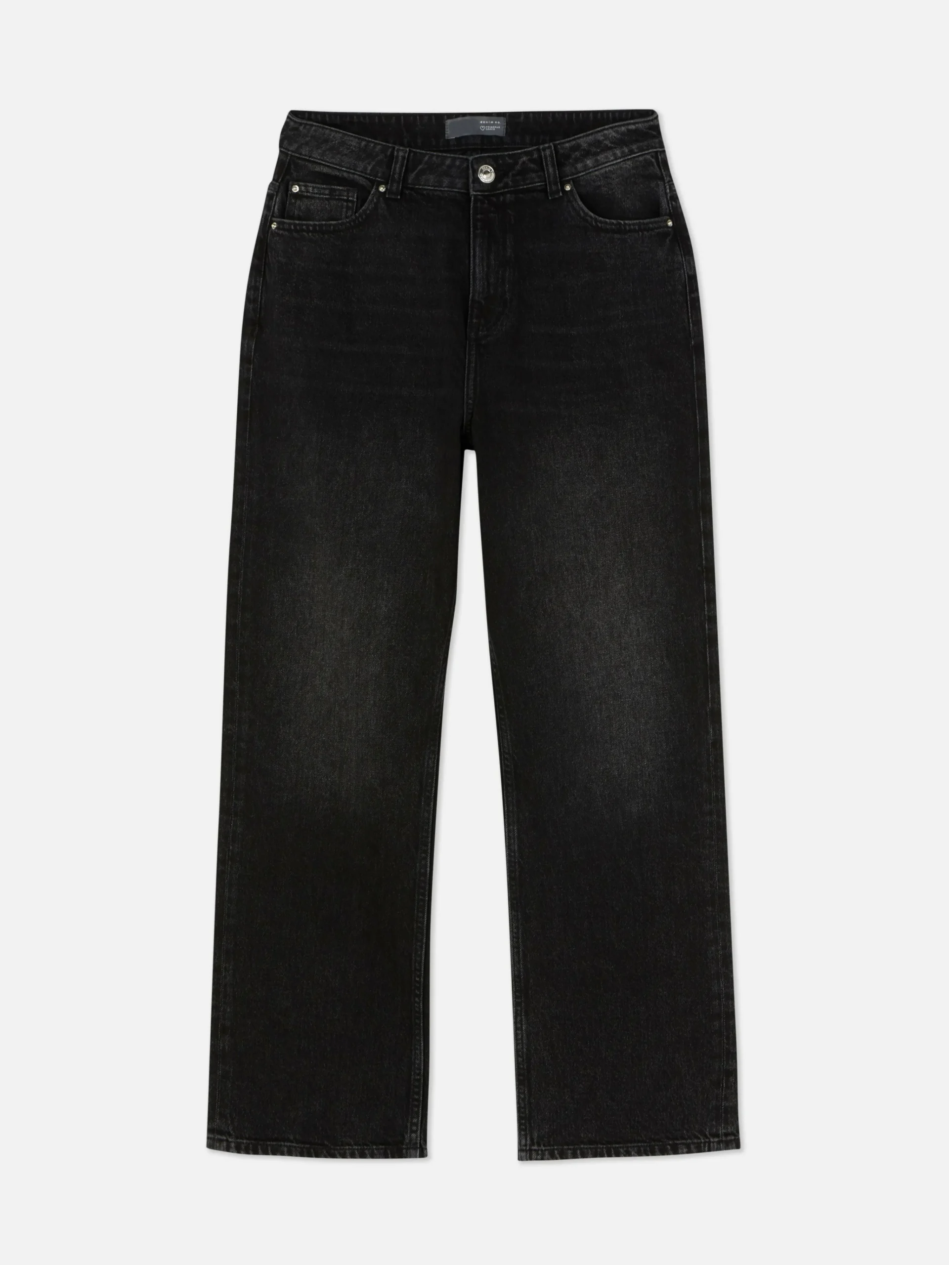 Primark Straight Leg Jeans Barely Black Outlet