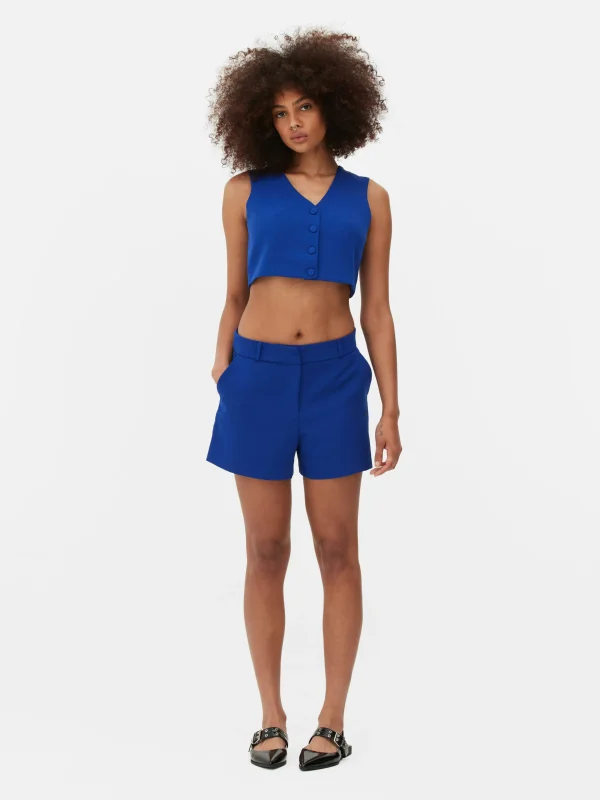 Primark Straight Leg Tailored Shorts Cobalt Online