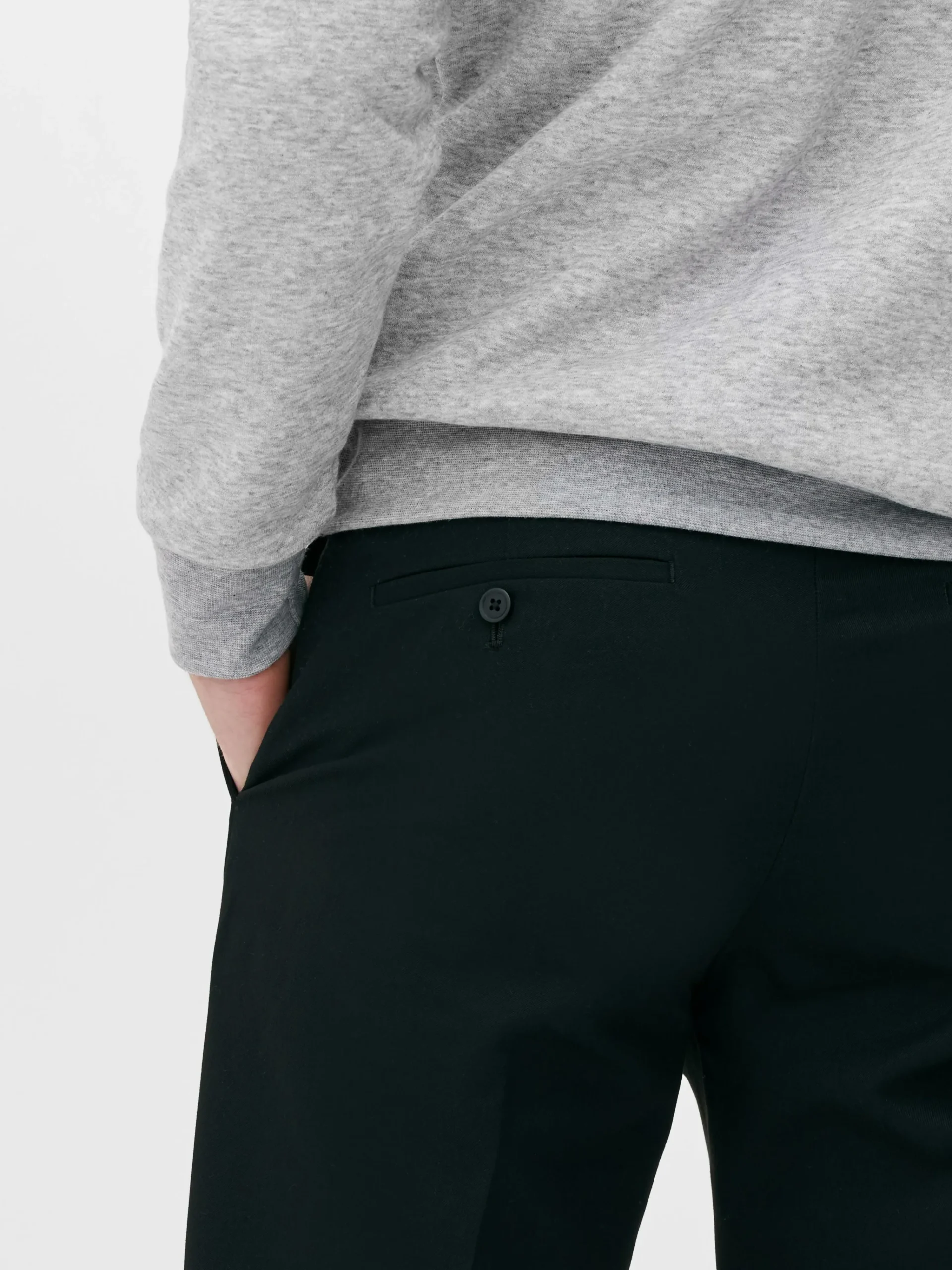 Primark Straight Leg Twill Pants Black Online