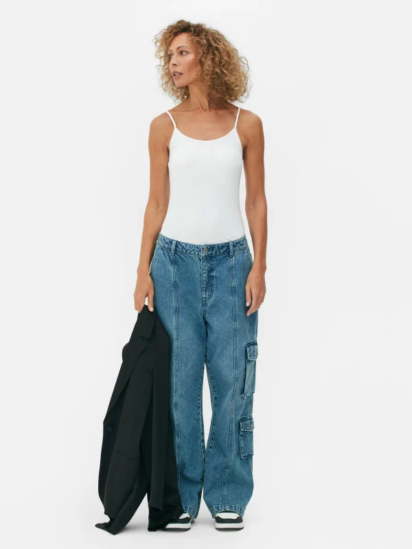 Primark Stretch Cami Top White Best Sale