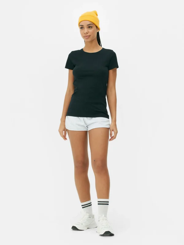 Primark Stretch Crew Neck Essential T-Shirt Black Cheap