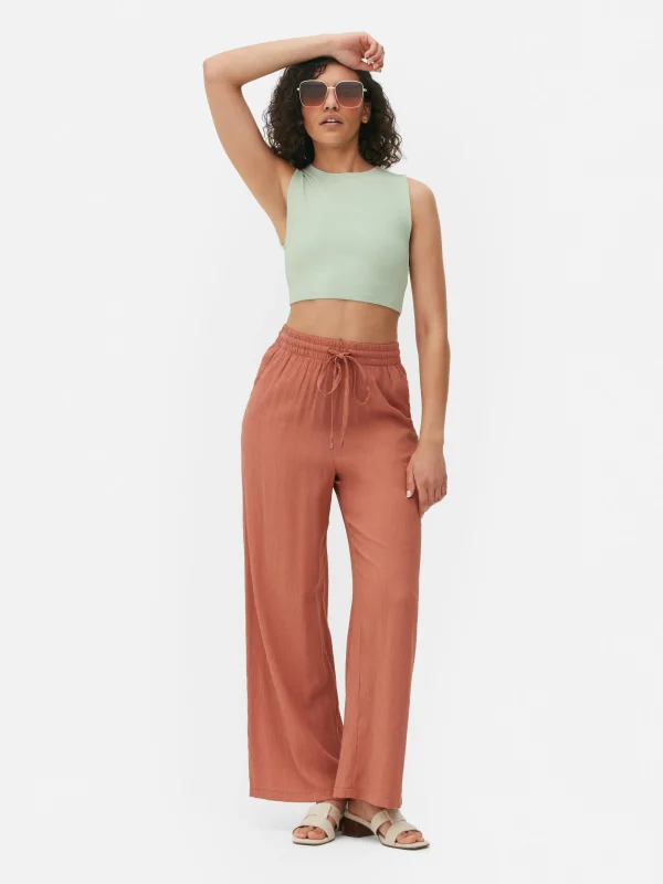 Primark Stretch Cropped Racerback Tank Light Green Store