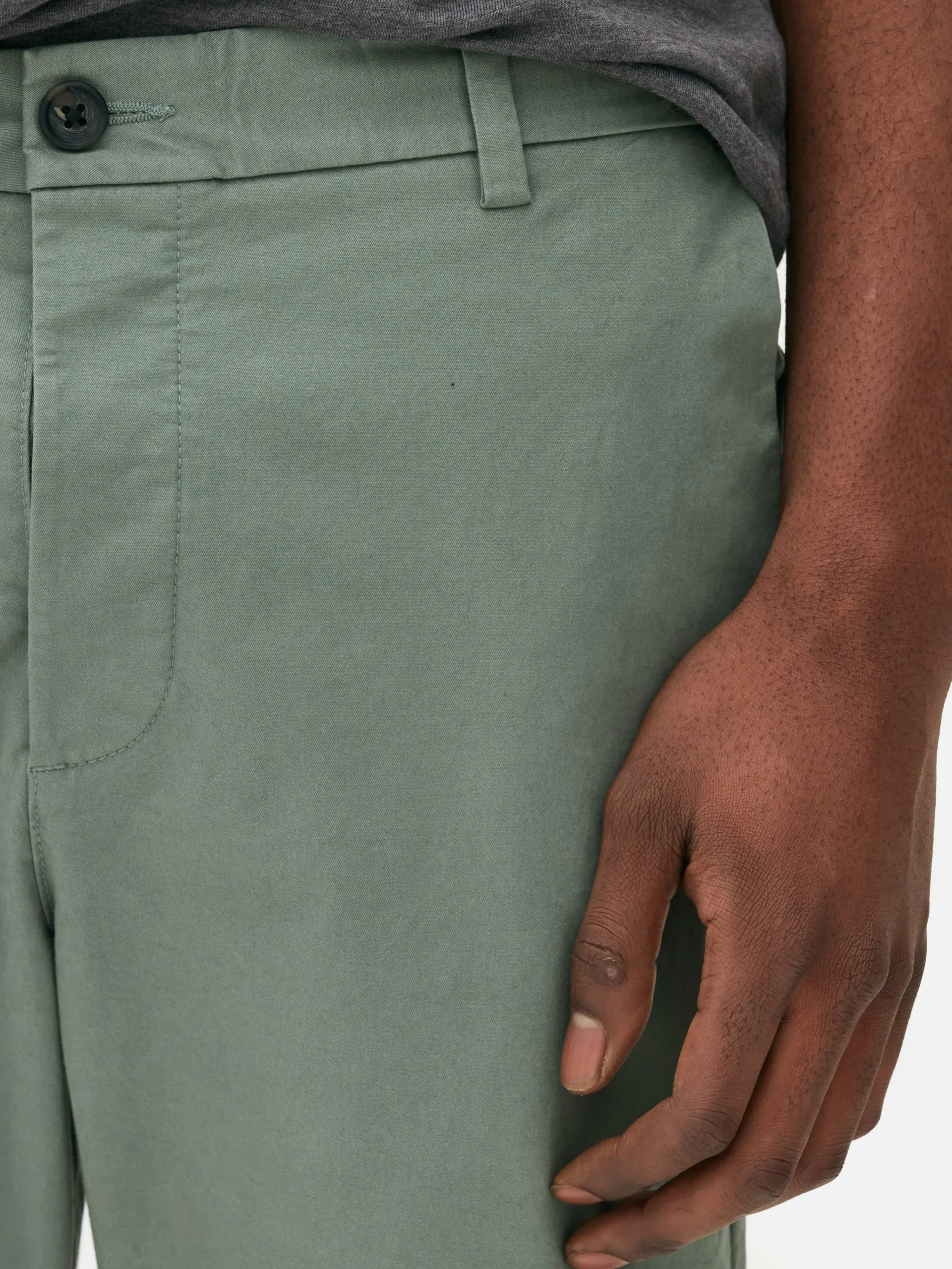 Primark Stretch Slim Chinos Light Green Flash Sale