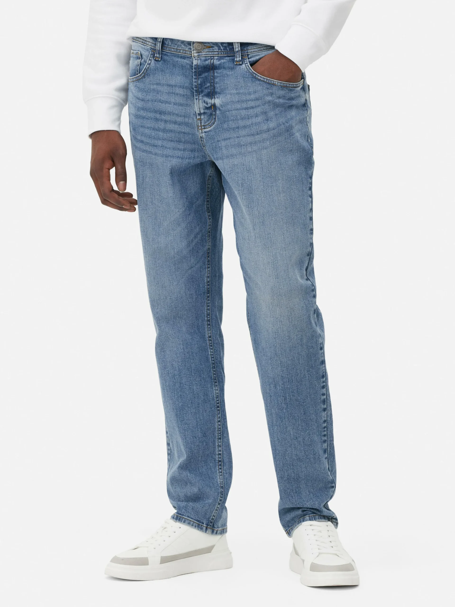 Primark Stretch Straight Jeans Light Blue Flash Sale