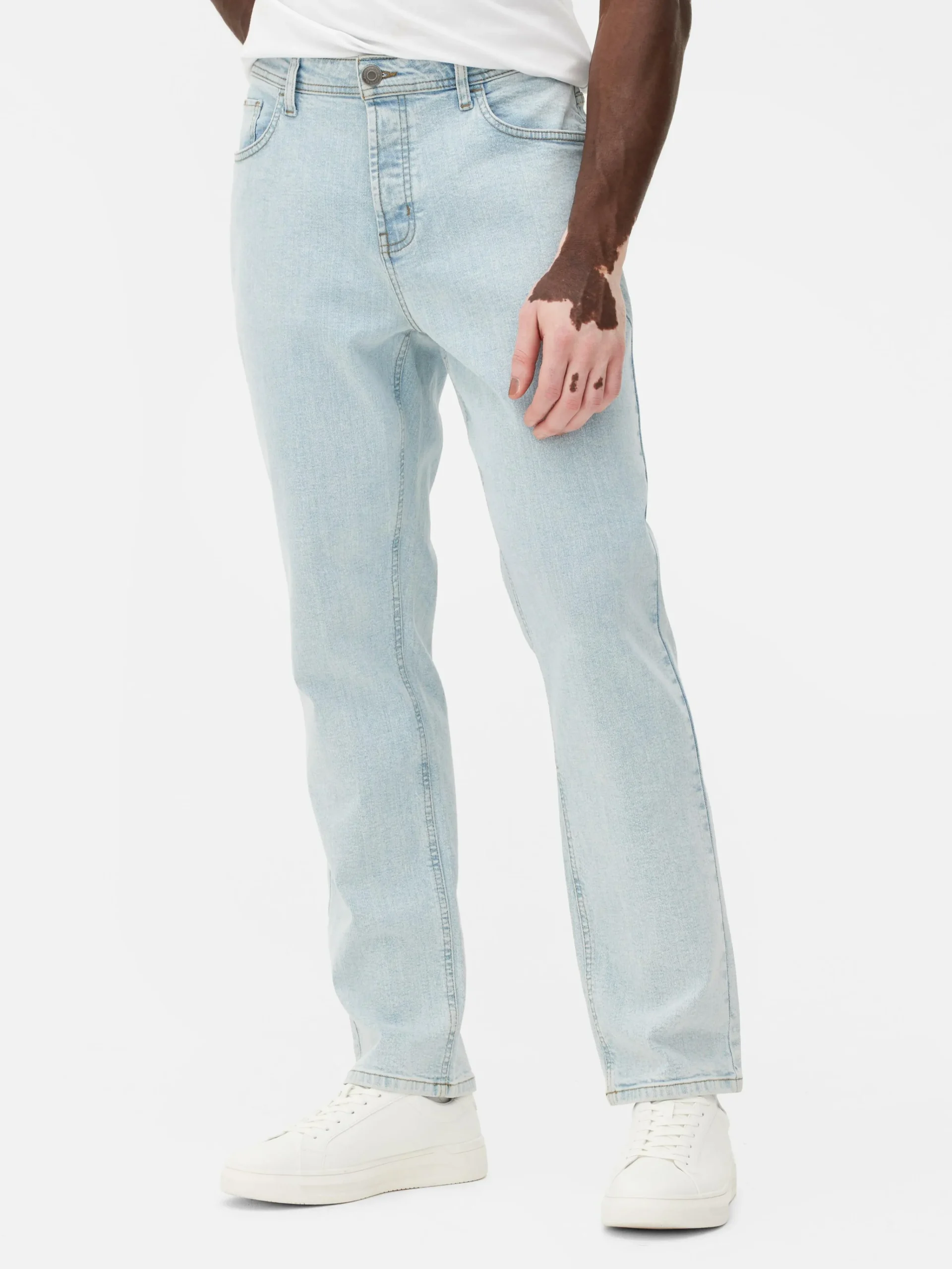 Primark Stretch Straight Jeans Bright Blue Cheap