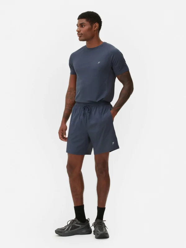 Primark Stretch Waist Running Shorts Mid Blue Cheap