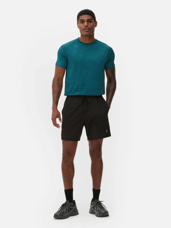 Primark Stretch Waist Running Shorts Black Clearance