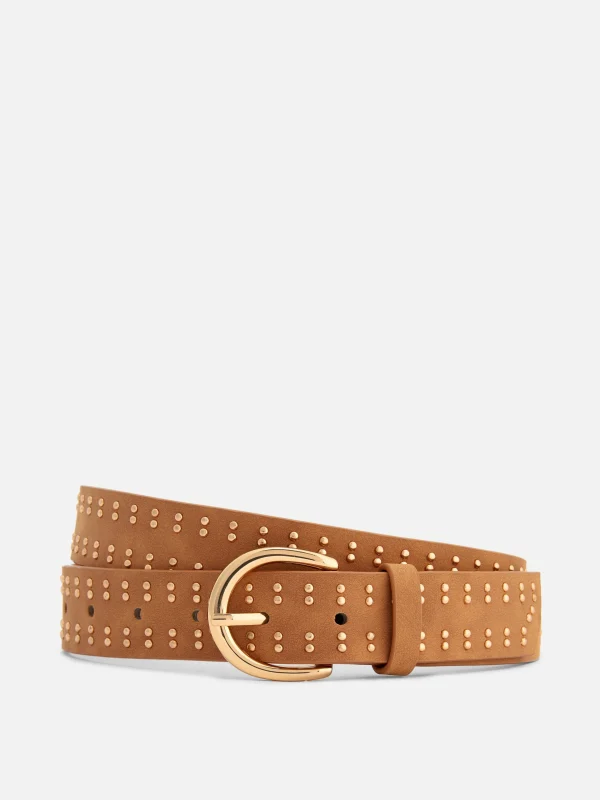 Primark Studded Belt Tan Discount