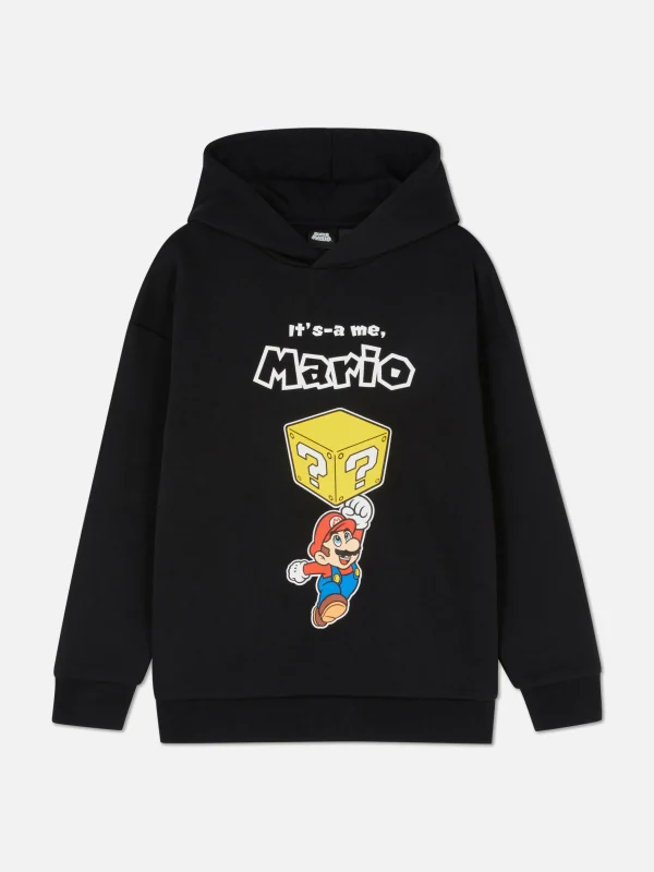Primark Super Mario Brick Block Hoodie Black Shop