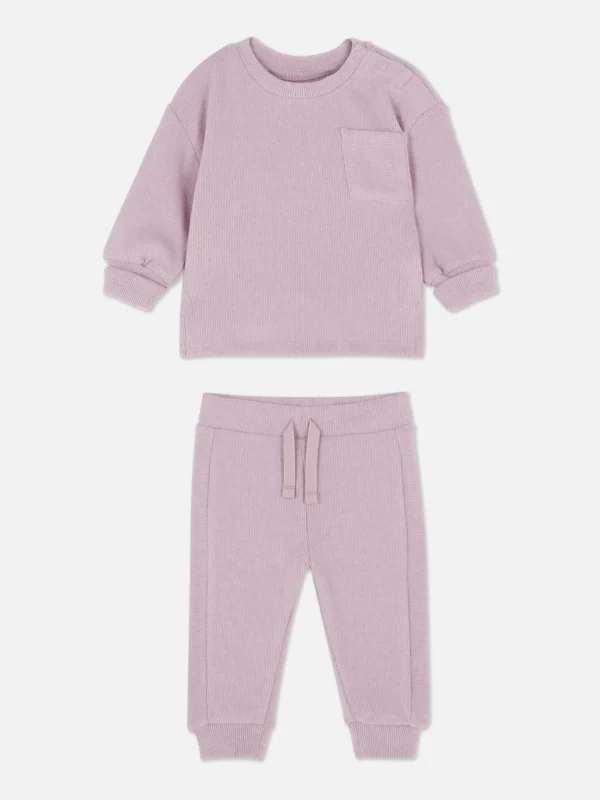 Primark Sweatshirt And Joggers Set Pink Flash Sale