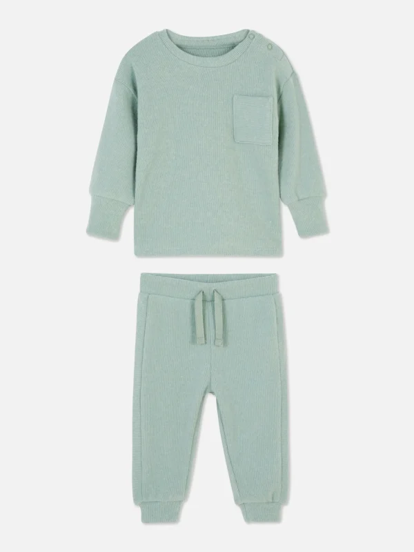 Primark Sweatshirt And Joggers Set Green Store
