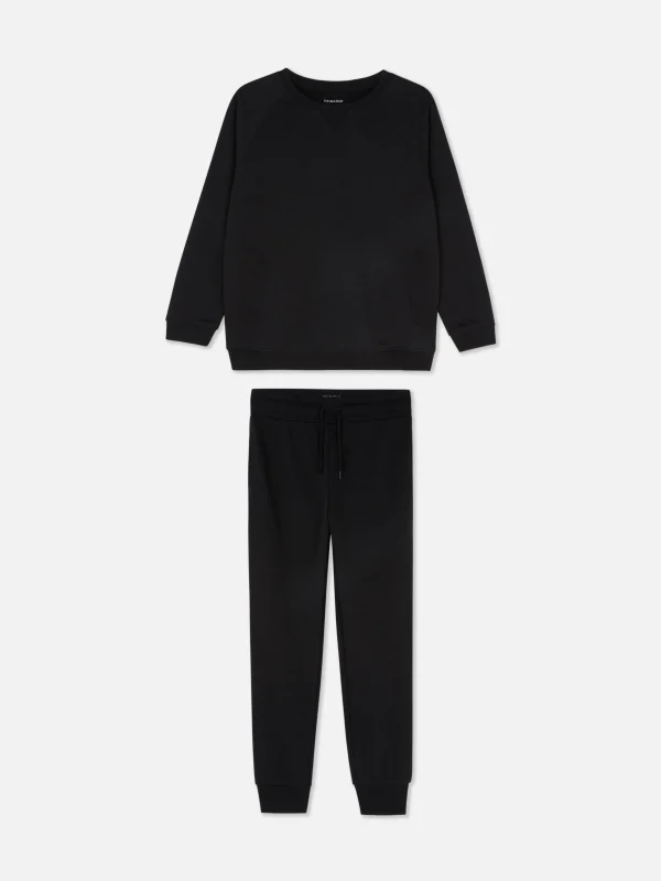 Primark Sweatshirt And Joggers Set Black Online