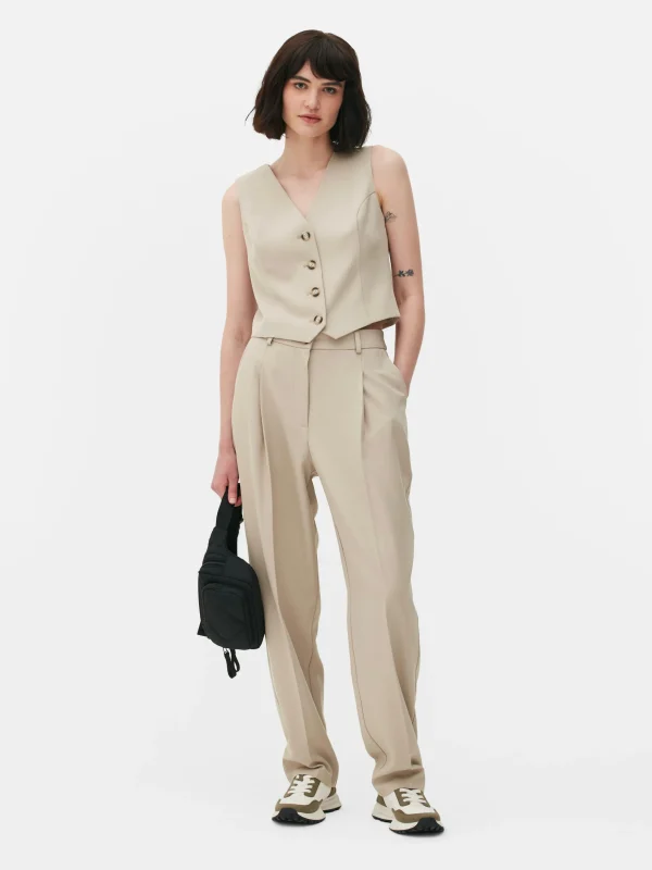 Primark Tailored Vest Stone Best