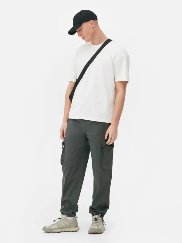 Primark Tech Cargo Pants Gray Flash Sale