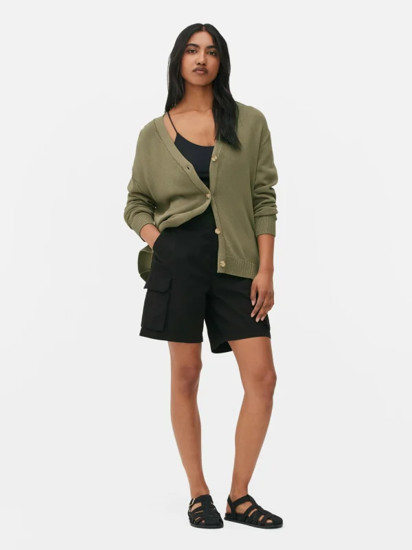 Primark Textured Boyfriend Cardigan Olive Online