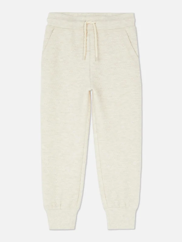 Primark Textured Drawstring Joggers Oatmeal Flash Sale