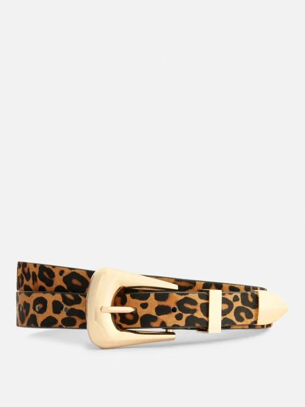 Primark Textured Leopard Belt Multi Shop