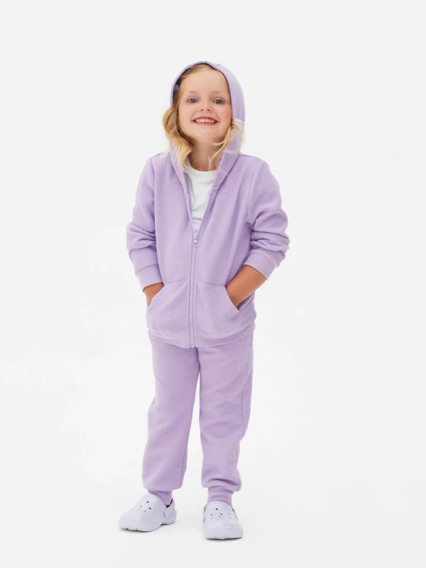 Primark Textured Zip Hoodie Lilac Fashion