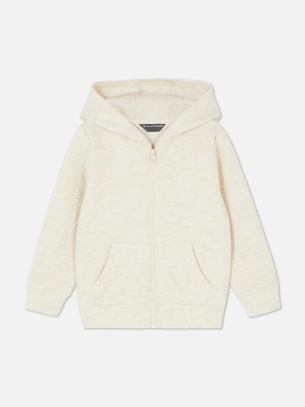 Primark Textured Zip Hoodie Oatmeal Flash Sale