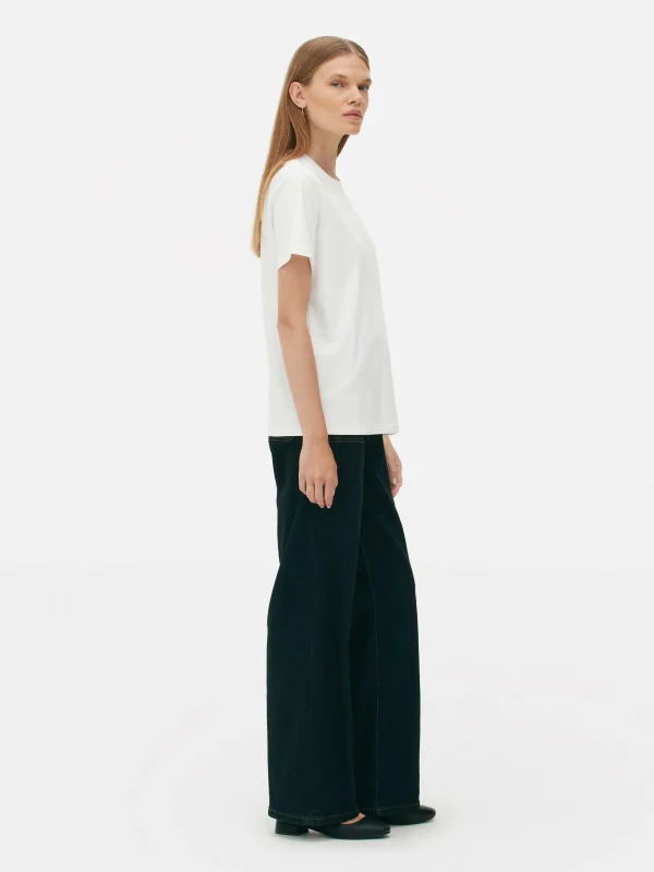 Primark The Edit Crew Neck T-Shirt White Shop