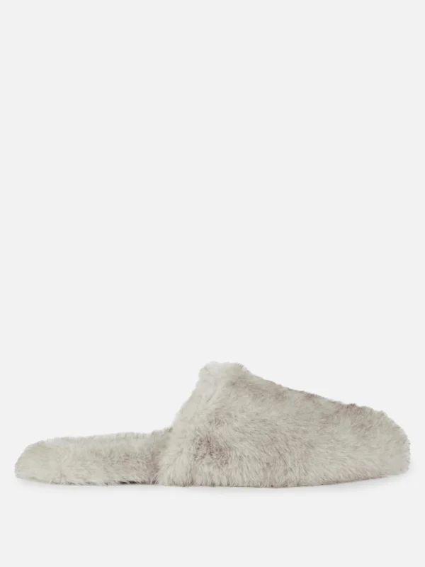 Primark The Edit Fluffy Mule Slippers Gray Best Sale