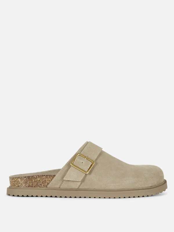 Primark The Edit Suede Clogs Camel Clearance