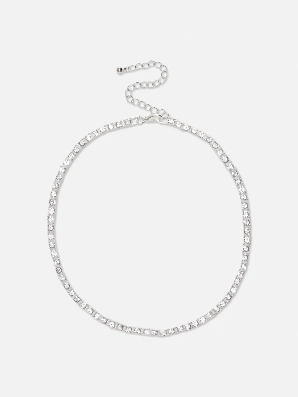 Primark The Edit Tennis Necklace White Hot