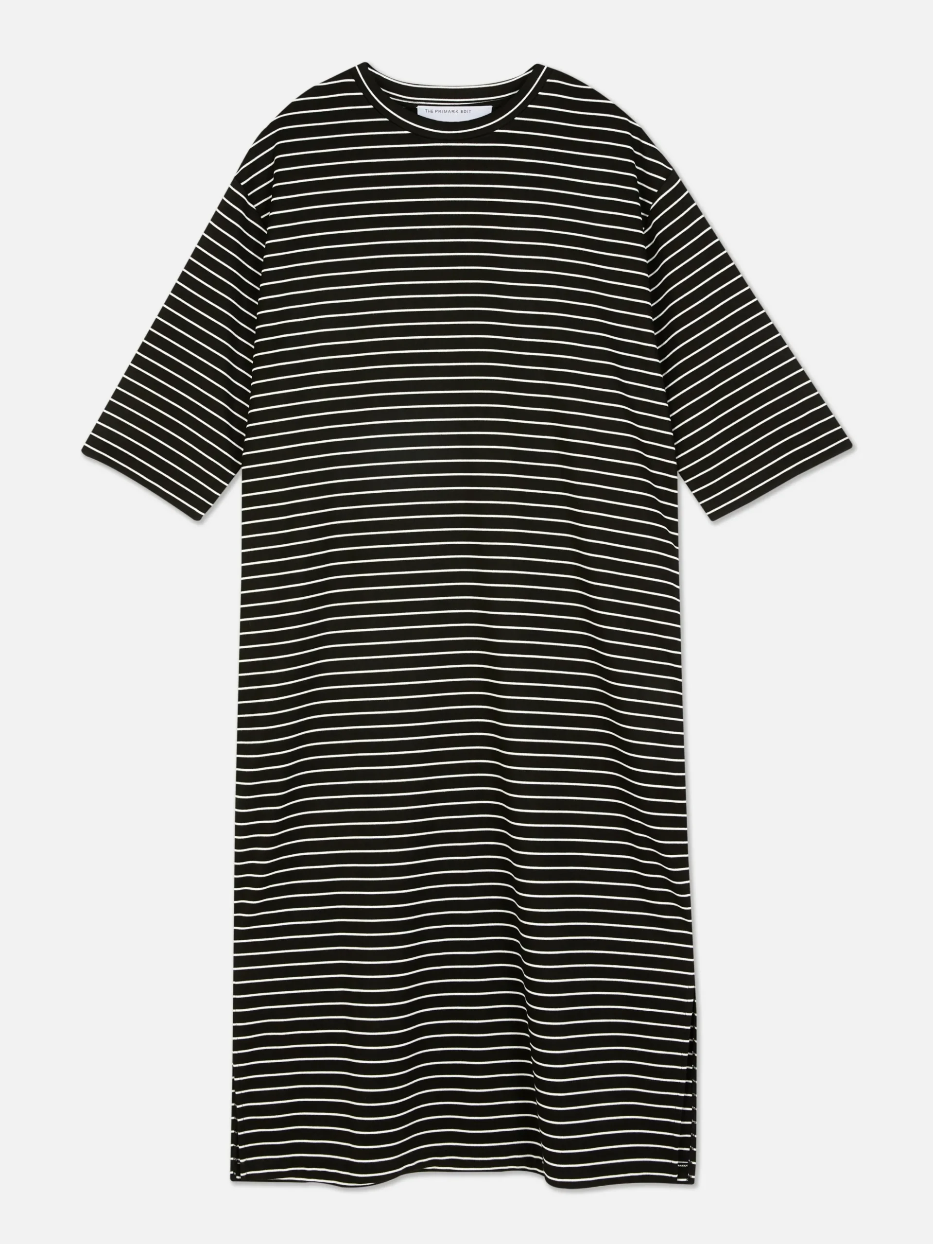 Primark The Edit T-Shirt Midi Dress Black/White Cheap