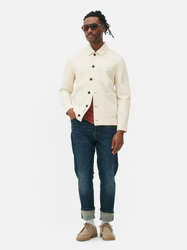 Primark The Stronghold Twill Jacket Ivory Flash Sale