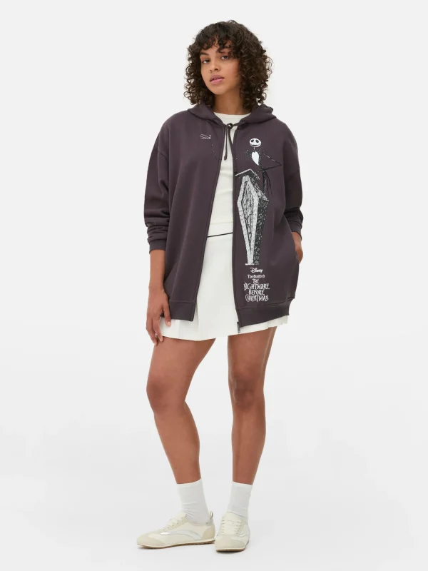 Primark Tim Burton’s The Nightmare Before Christmas Hoodie Charcoal Cheap